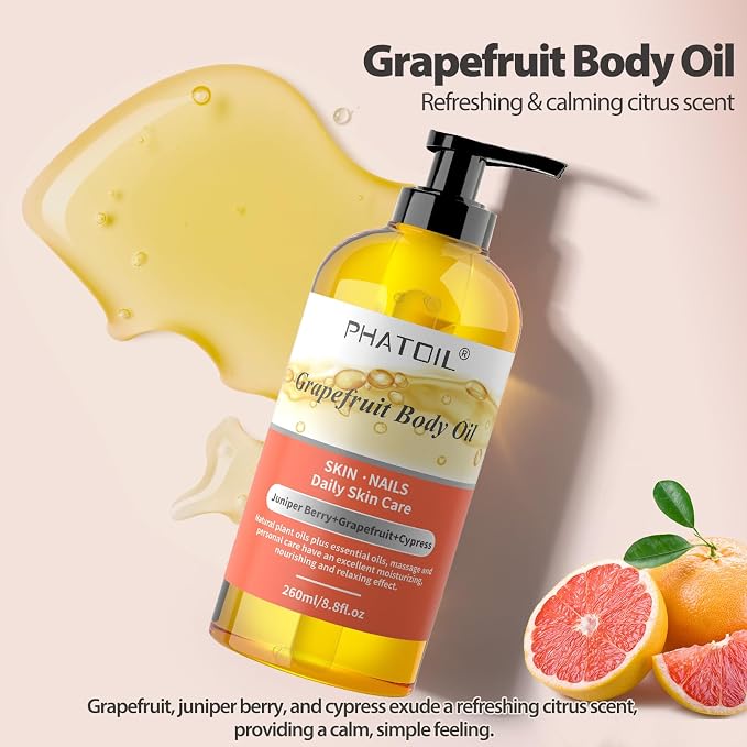 PHATOIL Grapefruit Body Oil, 260ML Body Oils - Image 2