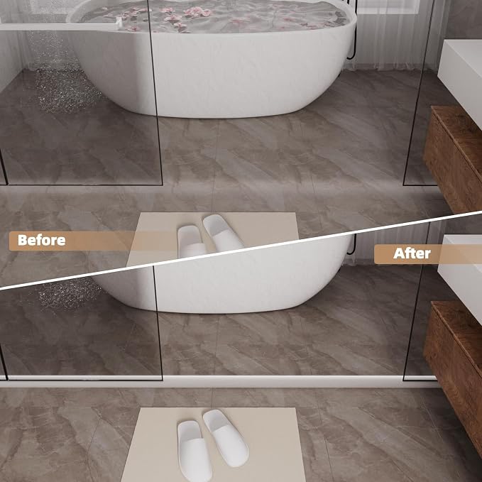 118” White Shower Threshold Water Dam Stopper - Image 8
