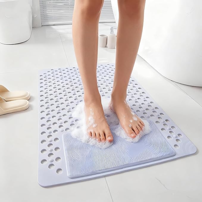 Bath Tub Shower Mat with Soft Shower Foot Scrubber Mat by Unknown