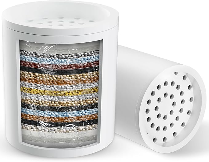 iFealClear 2 Pack Shower Filter Replacement Cartridges, High Output Shower by iFealClear