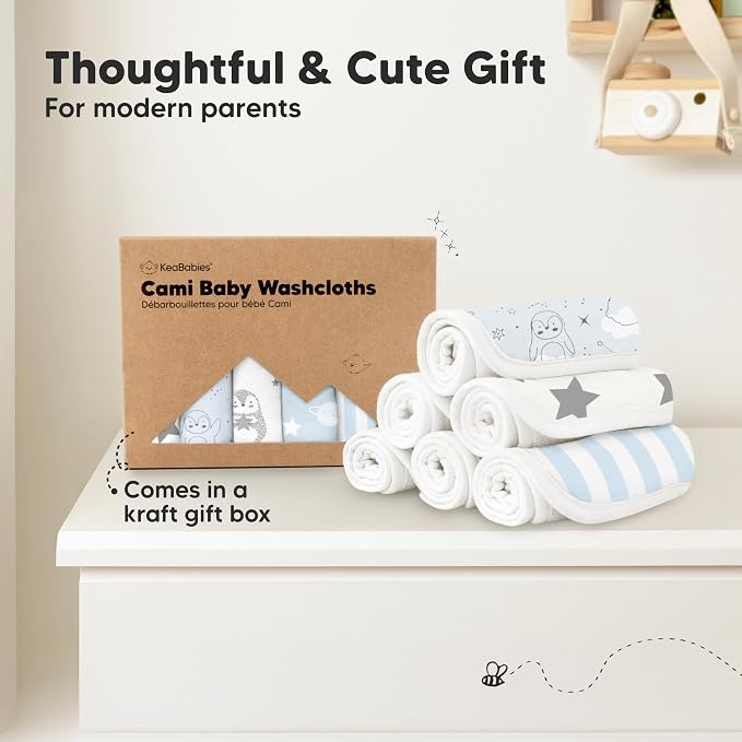 6-Pack Cotton Baby Washcloths for Newborn - Image 8