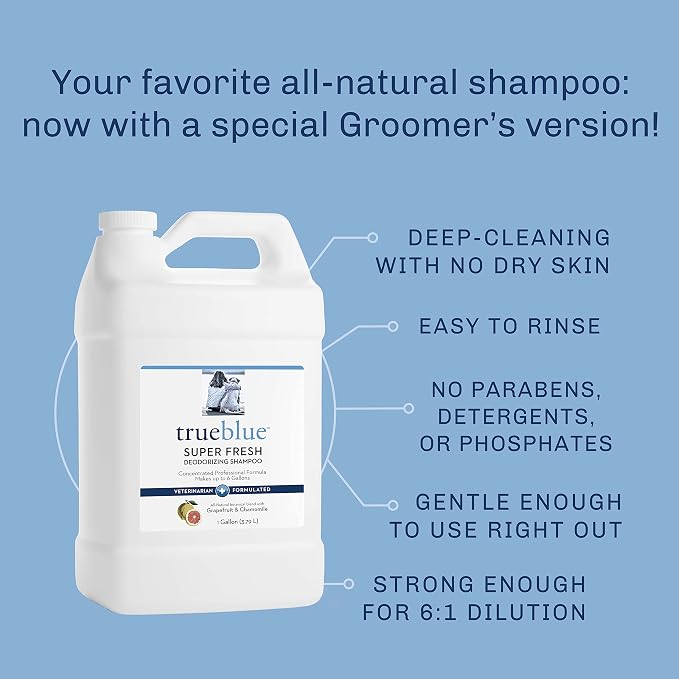 TrueBlue Grapefruit & Chamomile Concentrated Deodorizing Dog Shampoo – - Image 4