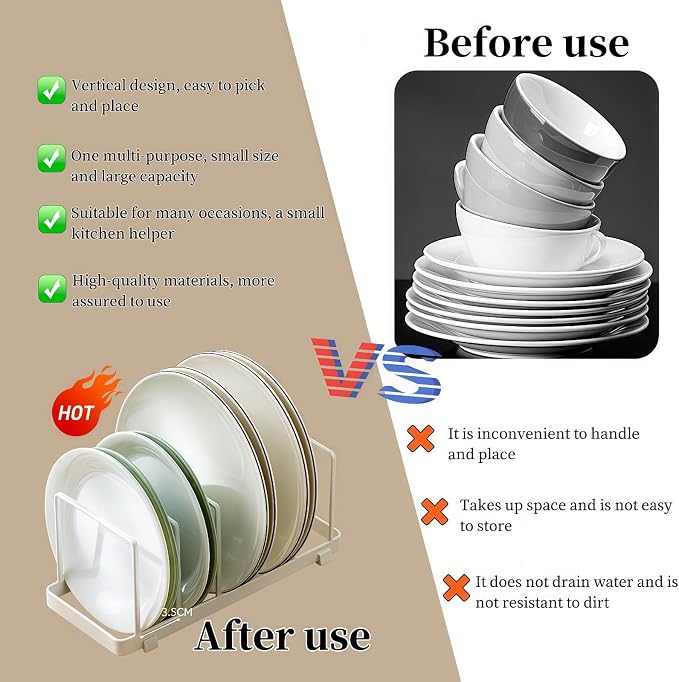 Cutting board organizer Dish rack Pot Lid Organizer - Image 2