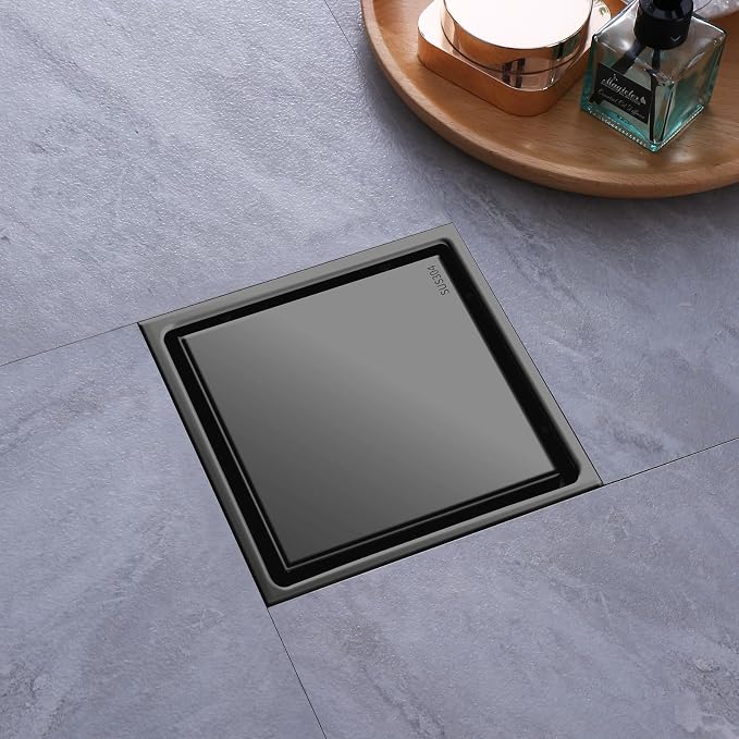Hidden Brushed Square Shower Floor Drain, 304 Stainless Steel, - Image 8