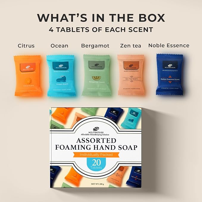 Assorted Foaming Hand Soap Tablets – 20 Tablets in 5 Scents – Individually - Image 5