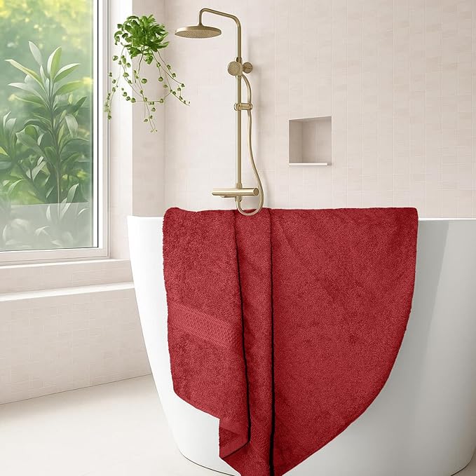 RIVERSIDE 100% Ring Spun Cotton Large Bath Towels Set of 4, 27 x 54 Inches – - Image 2