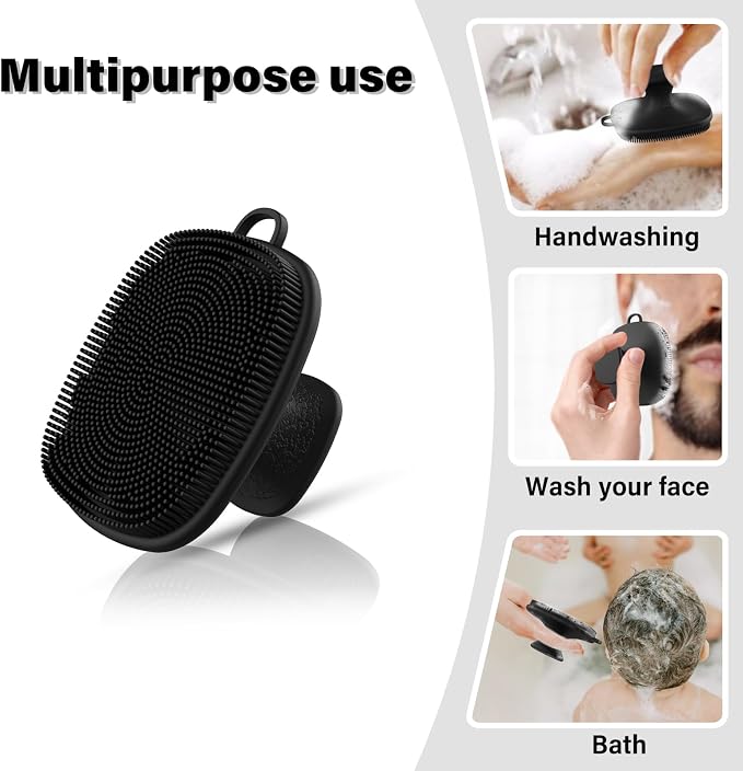 3 Pack Face Scrubber, Silicone Facial Cleansing Brush - Image 3