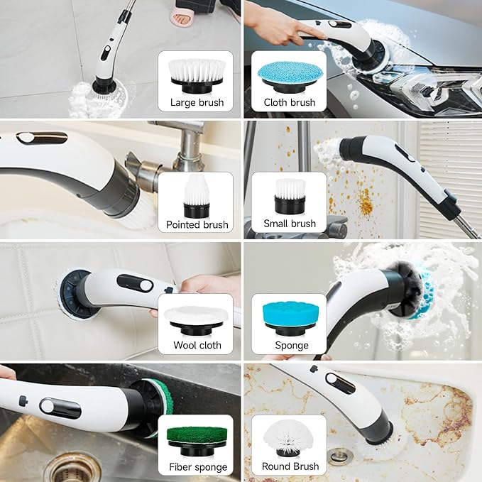 PUNOMO Electric Spin Scrubber, Cordless Waterproof Cleaning Brush - Image 7