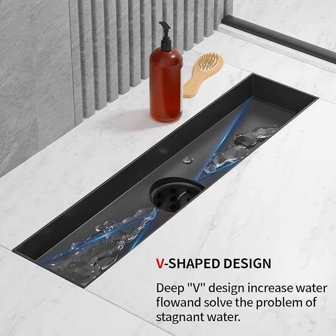 Linear Shower Drain, 304 Stainless Steel - Image 3