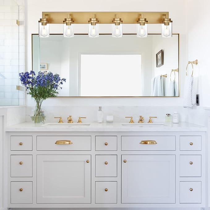 MELUCEE 6-Light Vanity Lights for Bathroom 45.3 Inches Length, Modern Bathroom - Image 7