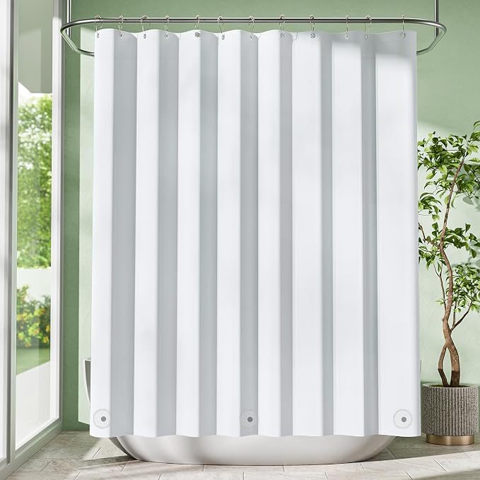 Amazer White Shower Curtain Liner by Amazer