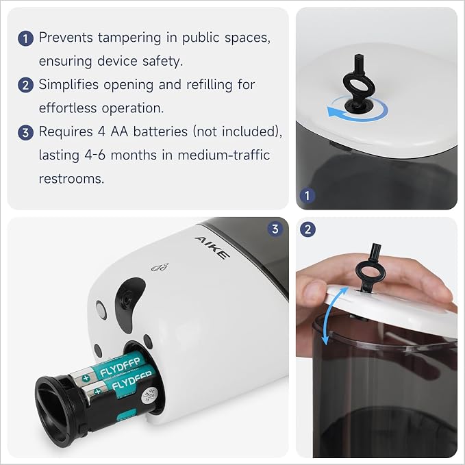 AIKE Wall Mount Automatic Soap Dispenser - Image 4