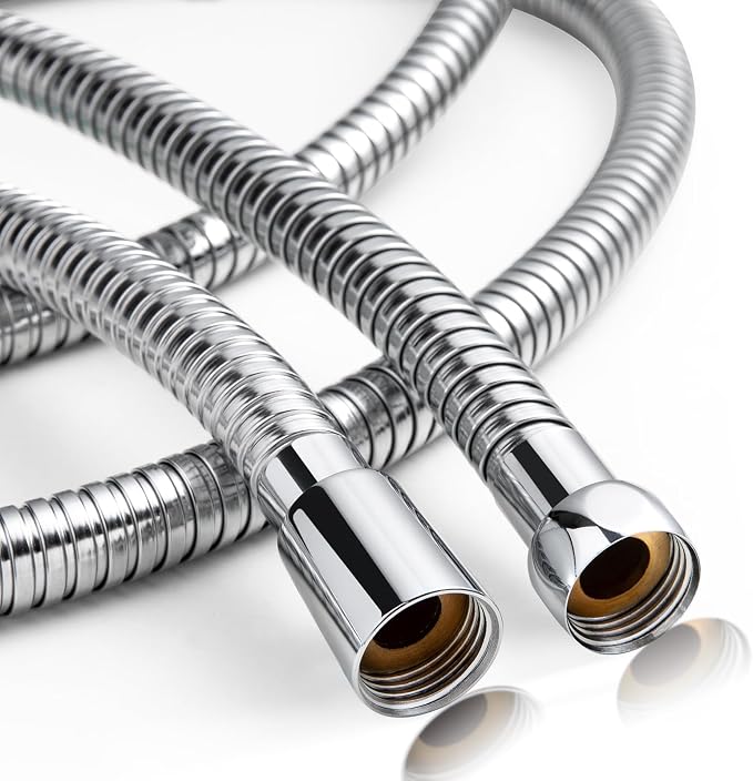 OFFO Shower Hose High Flow 0.43” Large Bore, 120 in Kink Free Stainless Steel by OFFO