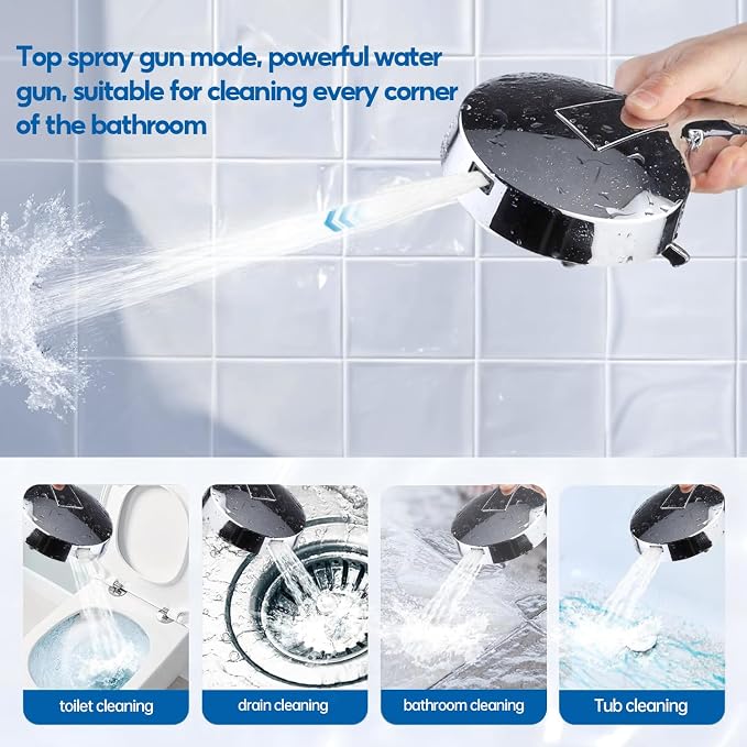 Shower Head with Handheld Spray Combo 2 in 1 Rainfall High Pressure with 59" - Image 7