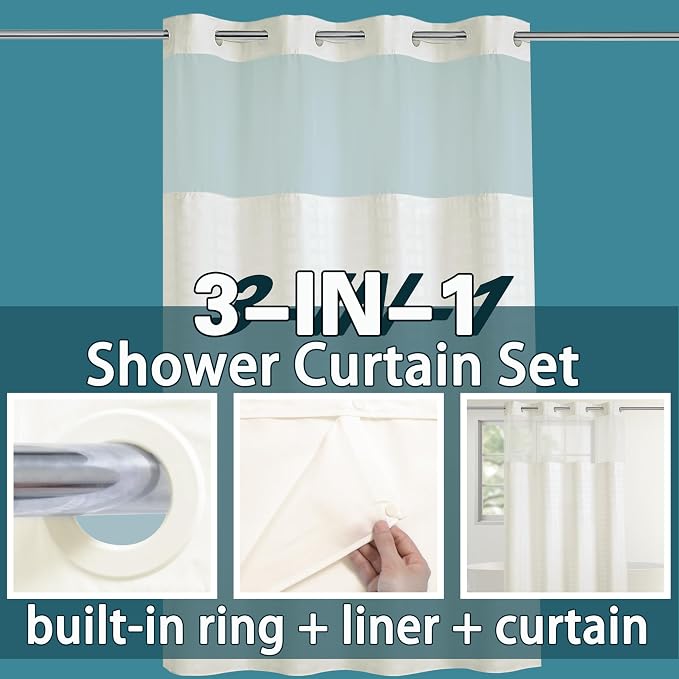Conbo Mio Stall No Hook Shower Curtain - Image 3