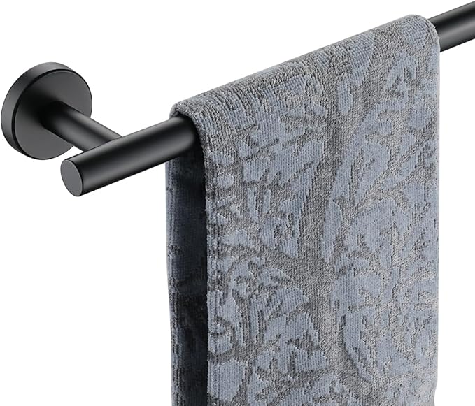 JQK Black Bath Towel Bar, 33 Inch 304 Stainless Steel Thicken 0.8mm Towel Rack by Homeimprovement