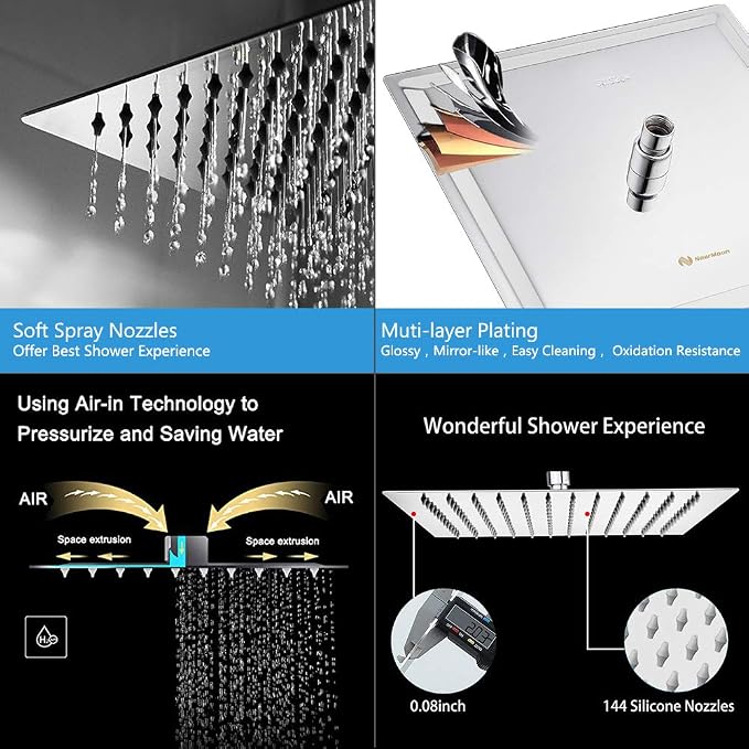 NearMoon Square Rain Shower Head - Image 2