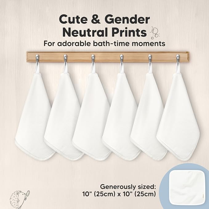 6-Pack Cotton Baby Washcloths for Newborn - Image 7