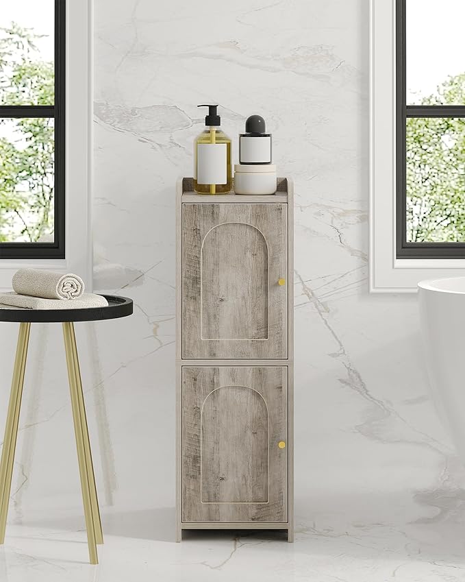 Bathroom Storage Cabinet, Corner Floor Cabinet by Hzuaneri