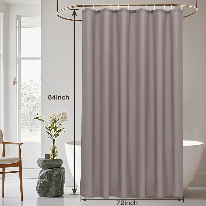 AooHome Extra Long Shower Liner, Fabric Bathroom Curtain - Image 8