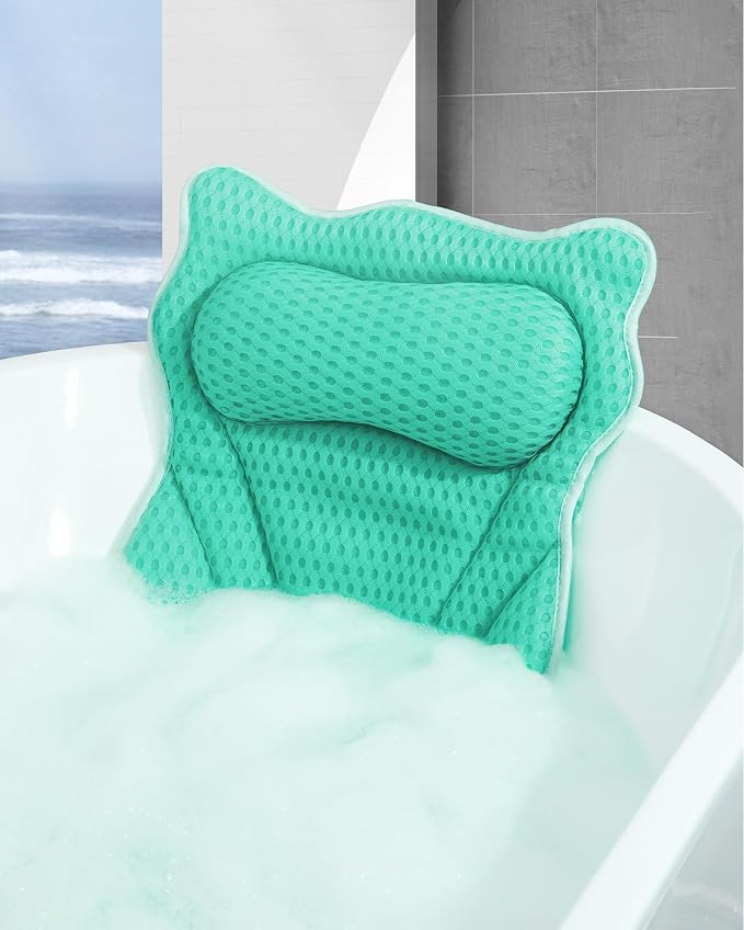 Bath Pillow, Bath Pillows for Tub Neck and Back Support, Soft 4D Air Mesh - Image 9