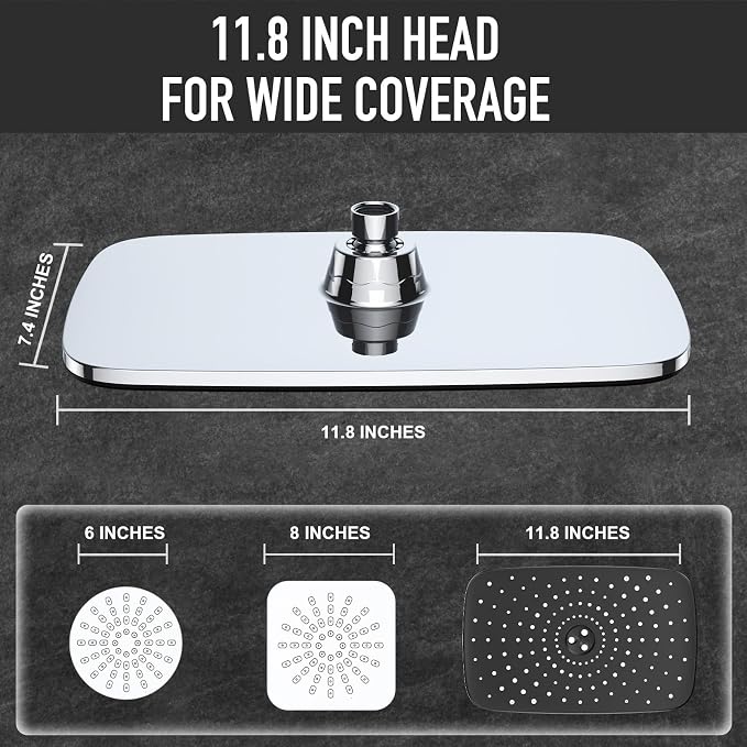 Veken 11.8'' Rain Shower Head - Image 2
