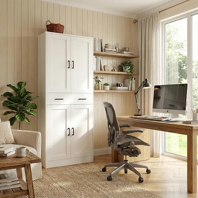 71" Tall Kitchen Pantry Cabinet, Freestanding Storage Cabinet - Image 7