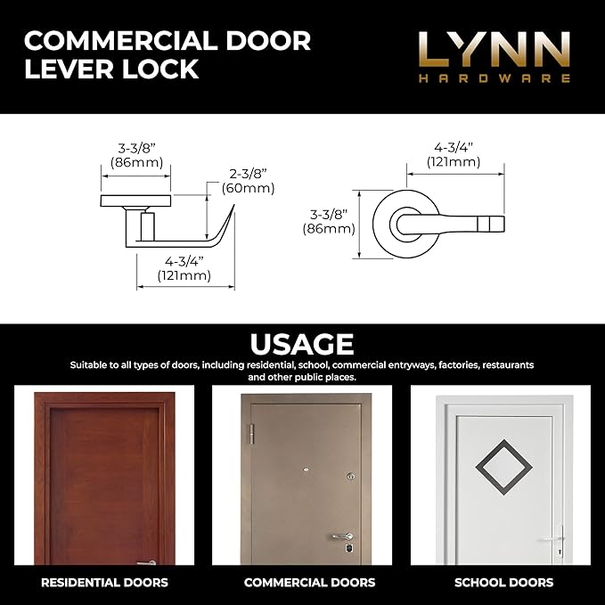 LYNN HARDWARE Classroom Commercial Door Lock - Image 3