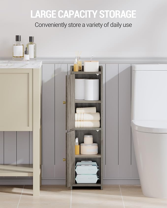 Bathroom Storage Cabinet, Corner Floor Cabinet - Image 4