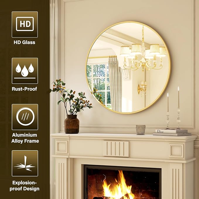 24 Inch Round Mirror - Image 4