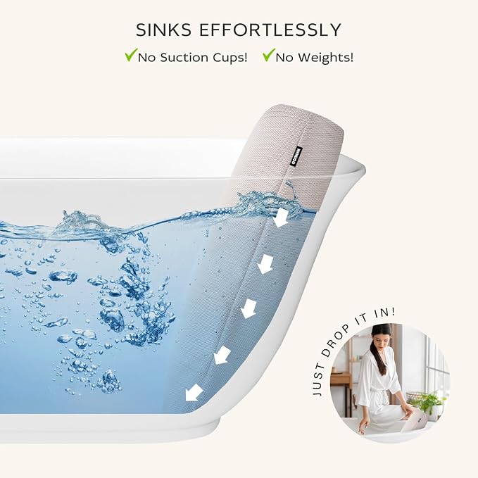 Bath Pillows for Tub Neck and Back Support, Bathtub Cushion backrest headrest - Image 4