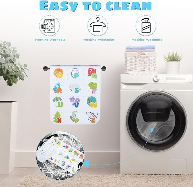 Baby Bath Mat for Tub Non Slip Kids Bathtub Mat Extra Long 40X16 Inch Toddler - Image 6