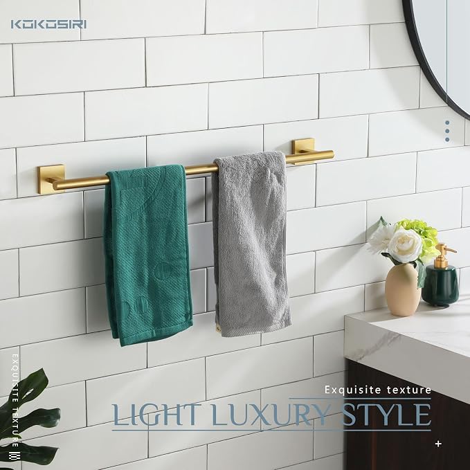 KOKOSIRI Bathroom Towel Bar Bath Towel Holders - Image 6