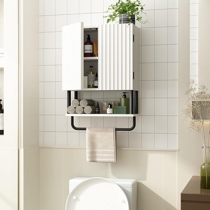 RUSTOWN Fluted Bathroom Wall Cabinet - Image 3