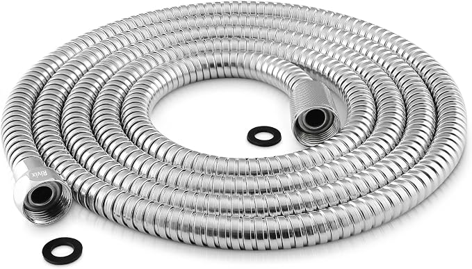 90 Inch Extra Long Stainless Steel Shower Hose by Rivix