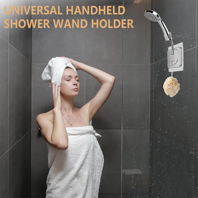 360° Adjustable Flexible Suction Cup Shower Head Holder, Wall Mount - Image 6