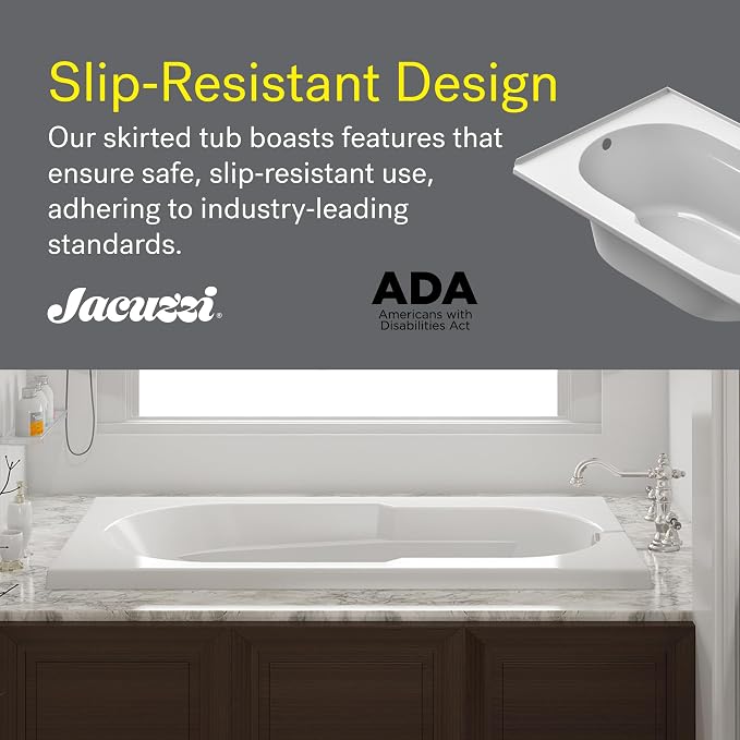 Jacuzzi SIGNATURE Acrylic Drop-In Bathtub, Soaking Sanctuary, Slip Resistant - Image 4