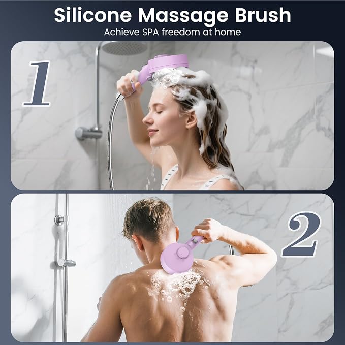 Filtered Shower Head with Handheld, High Pressure 4 Spray Mode Showerhead with - Image 7