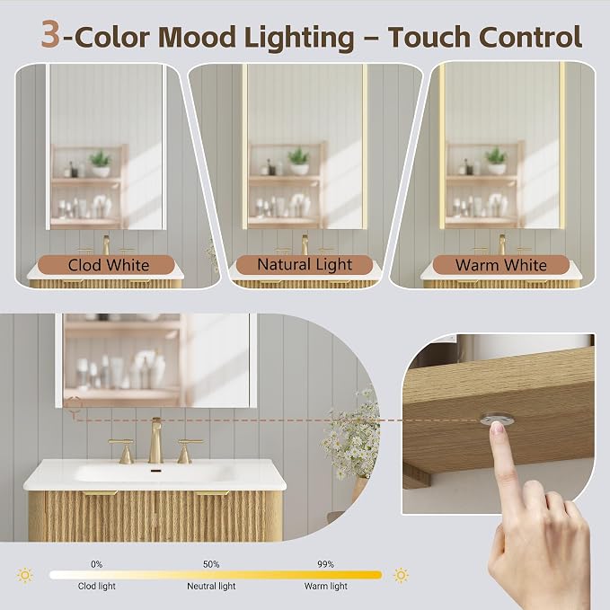 Lighted Bathroom Medicine Cabinet - Image 4
