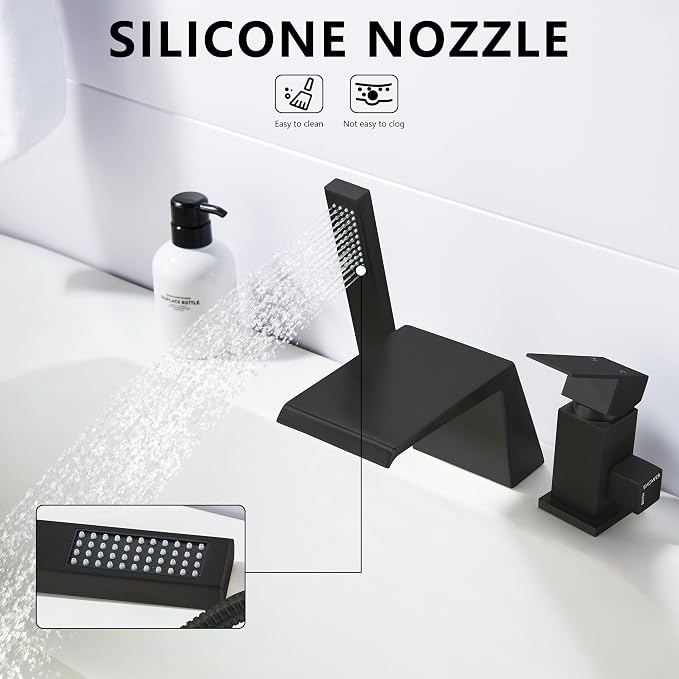 LIWEIKE Black Roman Tub Faucet - Image 5