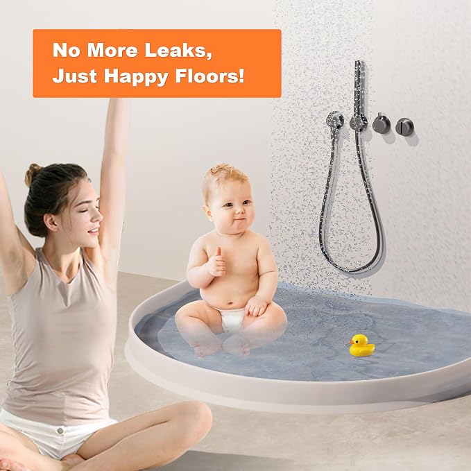 3.8'' High Shower Threshold Water Dam Collapsible Shower Water Splash Guard - Image 8