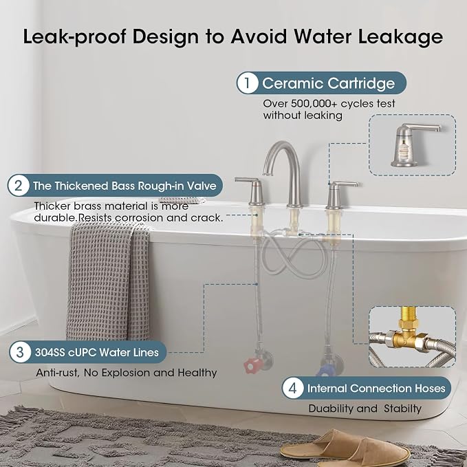 High Flow Roman Tub Faucet - Image 4