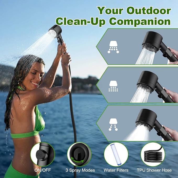 Portable Shower for Camping, 5 Gal/20 L Solar Heating Camping Shower Bag - Image 4