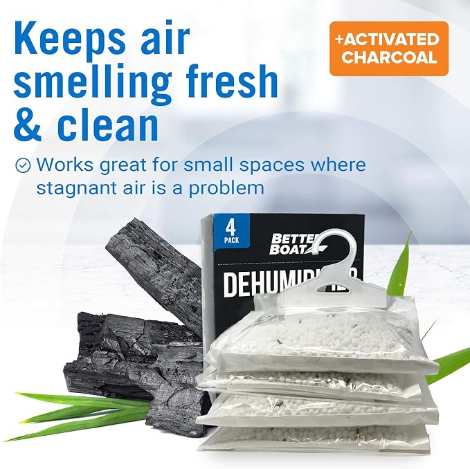 4 Pack Moisture Absorber Hanging Bags, Boat Dehumidifier - Image 7