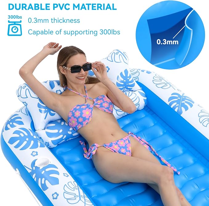 Inflatable Tanning Pool Lounger Float - Image 3