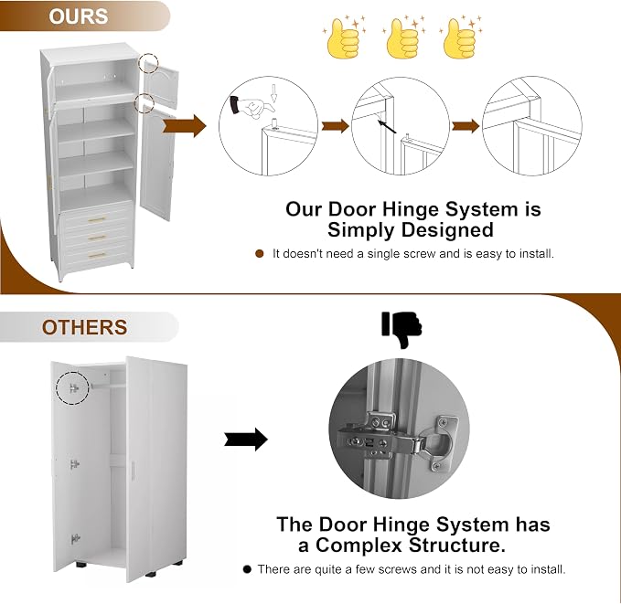 90" Pantry Kitchen Cabinet - Image 7