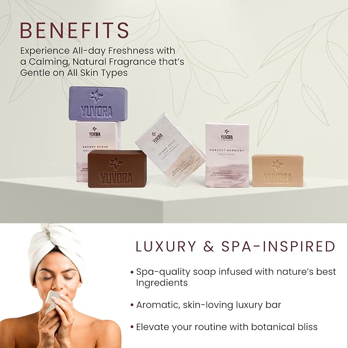8 Pcs Women Natural Handmade Body Soaps 5 OZ Pack Floral Radiance Long lasting - Image 5