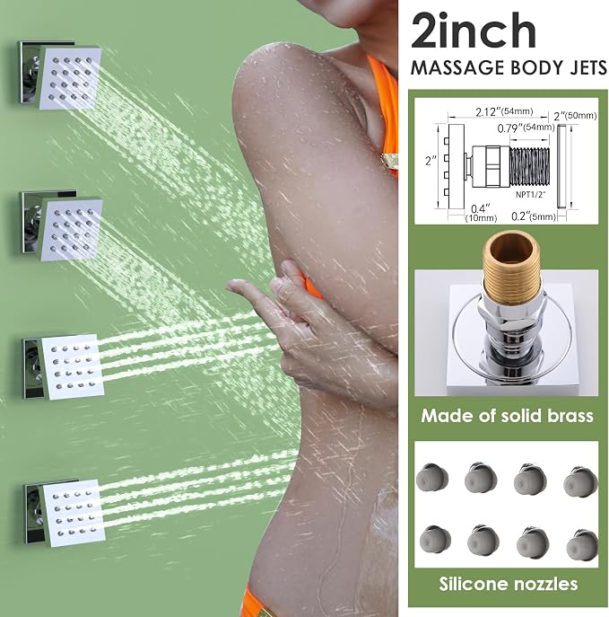 Enga Shower Faucet Set, Dual Shower Head System - Image 5