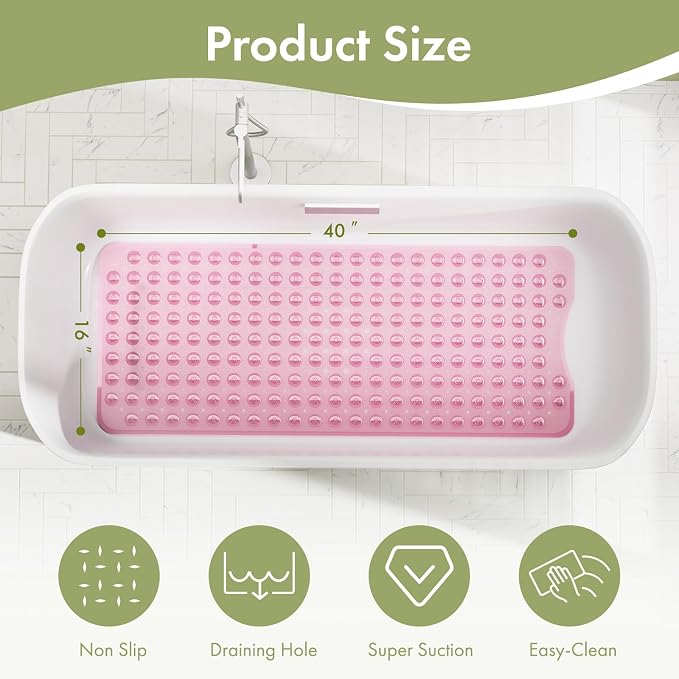 AmazerBath Shower Mat Non Slip 40 x 16 Inches, Shower Stall Mats - Image 4