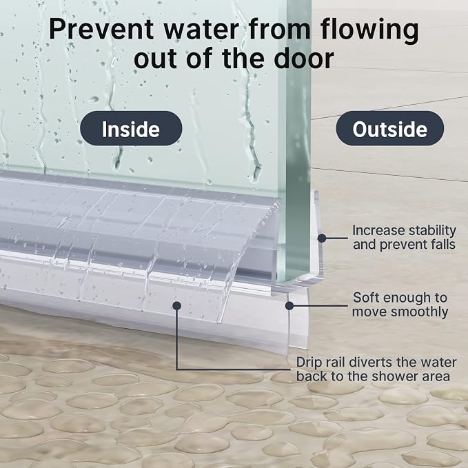 AmazerBath 3 PCS Shower Door Bottom Seal - Image 4
